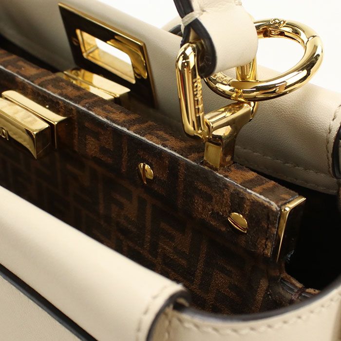 Fendi 2-Way Peekaboo Mini Fidue Handbag Calfskin — view 5