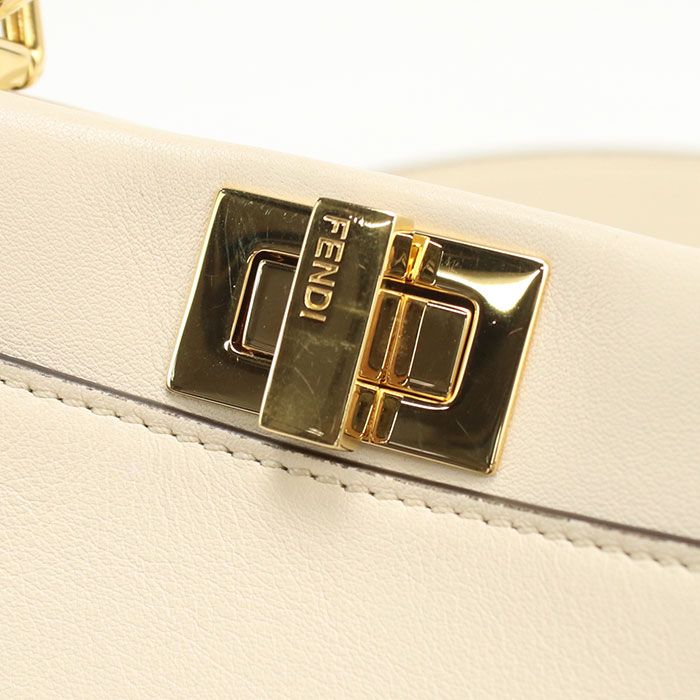 Fendi 2-Way Peekaboo Mini Fidue Handbag Calfskin — view 6