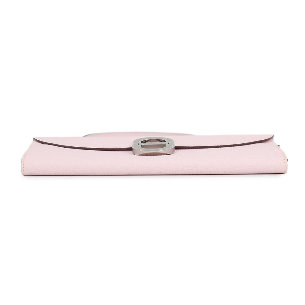 Hermes Wallet Chaine D'Ancre To Go Rose Darling Silver Epsom — view 3