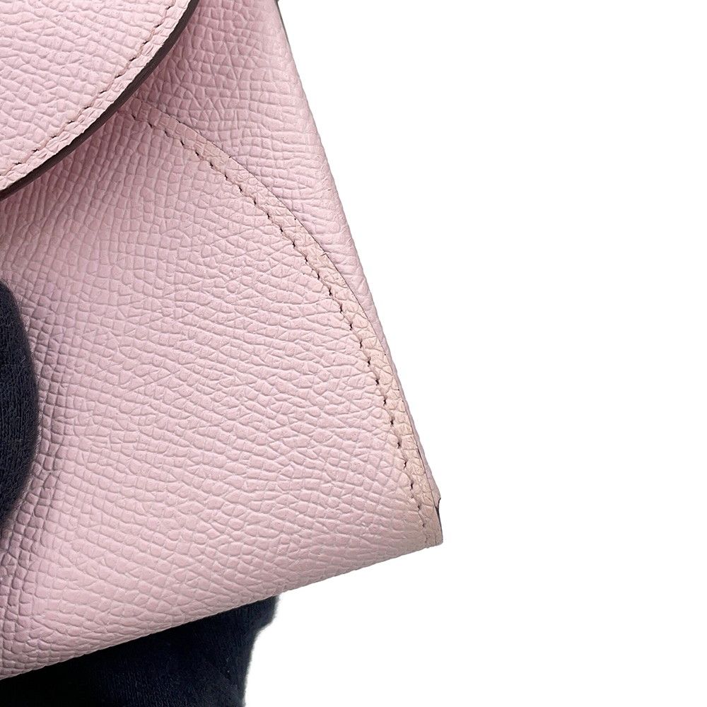 Hermes Wallet Chaine D'Ancre To Go Rose Darling Silver Epsom — view 8