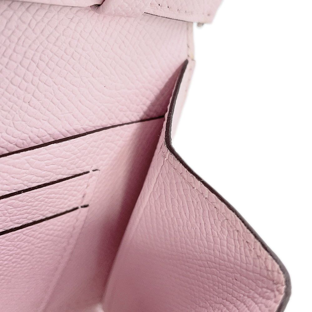 Hermes Wallet Chaine D'Ancre To Go Rose Darling Silver Epsom — view 7