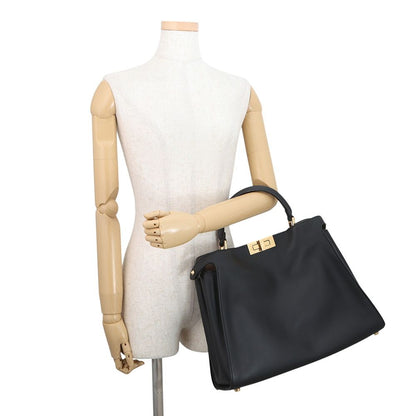 Fendi Peekaboo Essential Leather 2-Way Shoulder Bag Black — view 4