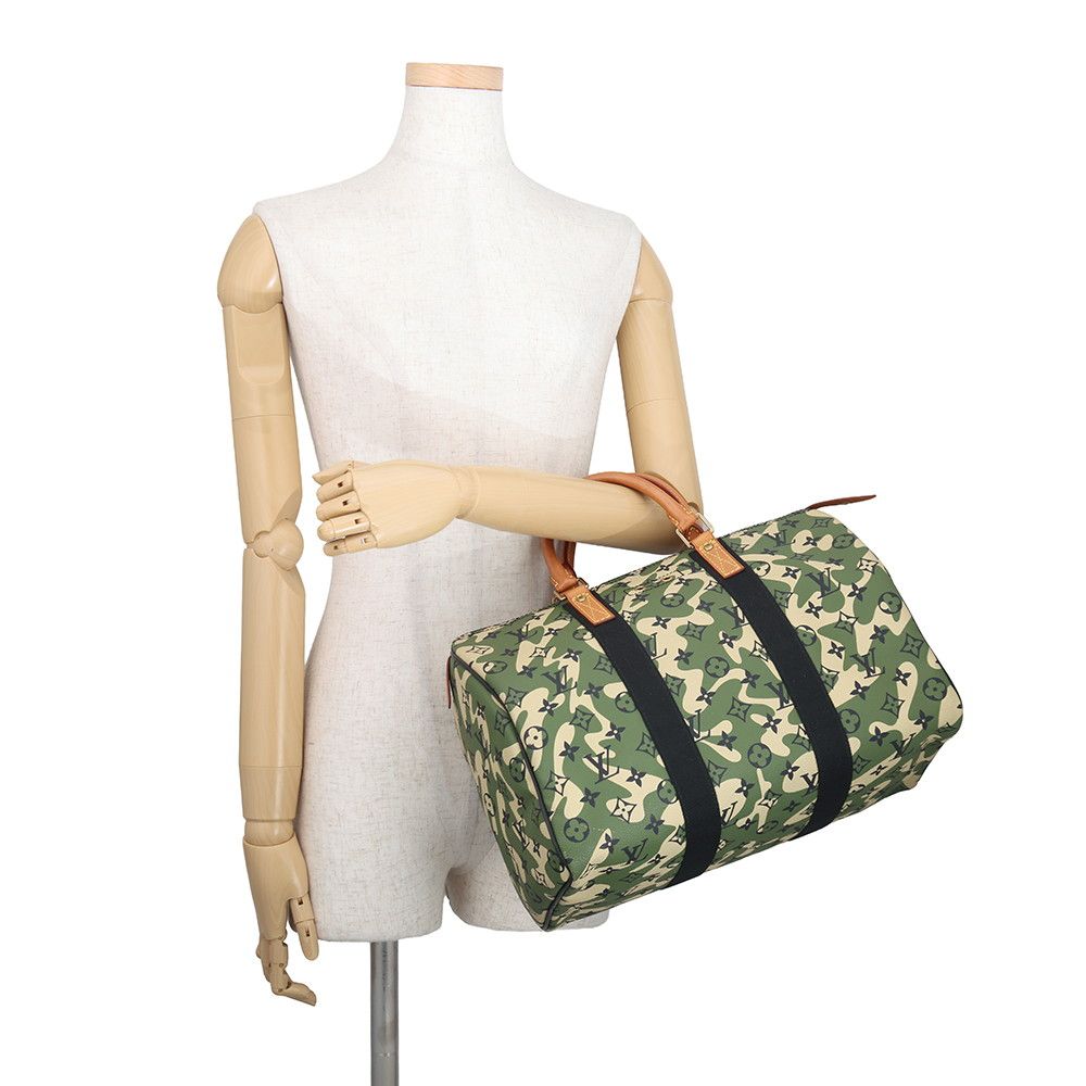 Louis Vuitton Handbag Monogram Flag Speedy 35 Camouflage Khaki Takashi Murakami — view 4