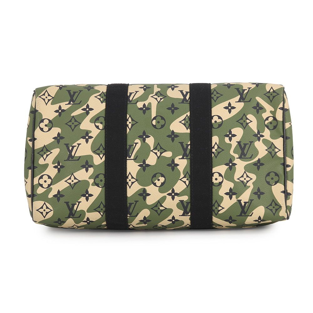 Louis Vuitton Handbag Monogram Flag Speedy 35 Camouflage Khaki Takashi Murakami — view 3