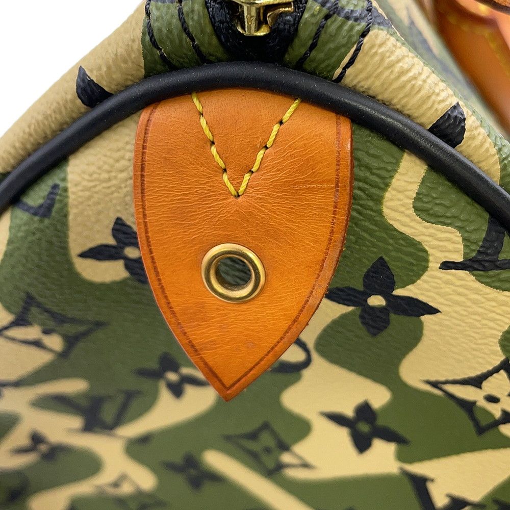 Louis Vuitton Handbag Monogram Flag Speedy 35 Camouflage Khaki Takashi Murakami — view 8