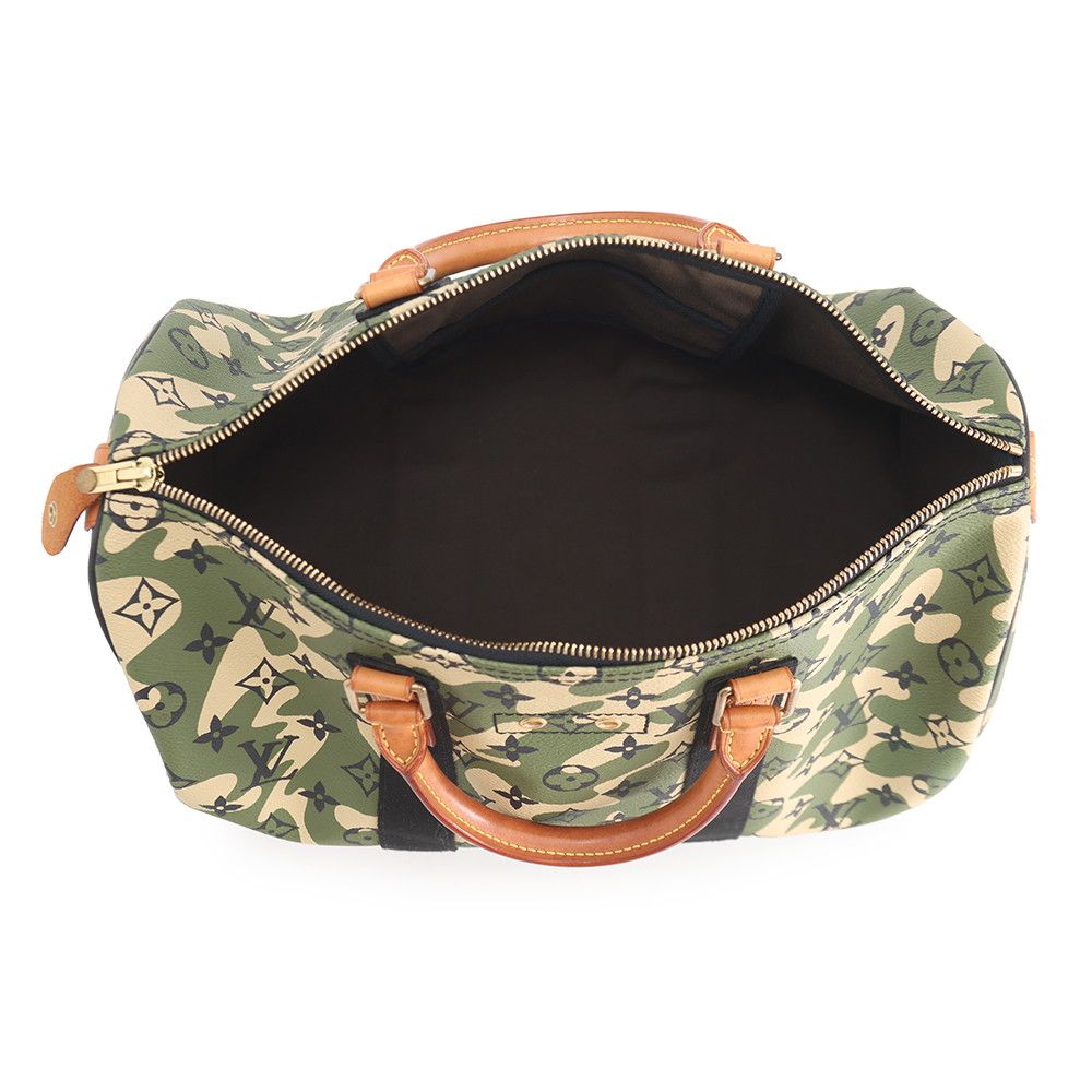 Louis Vuitton Handbag Monogram Flag Speedy 35 Camouflage Khaki Takashi Murakami — view 5