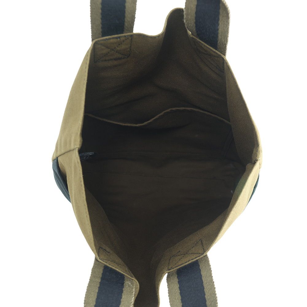 Hermes Tote Bag Fourre Tout Cabas Green Black Canvas — view 5
