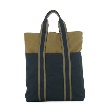 Hermes Tote Bag Fourre Tout Cabas Green Black Canvas