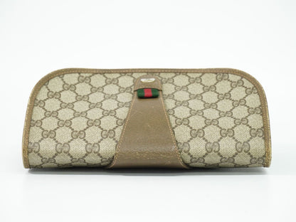 Gucci Vintage Sherry Line GG Supreme Clutch Beige — view 5