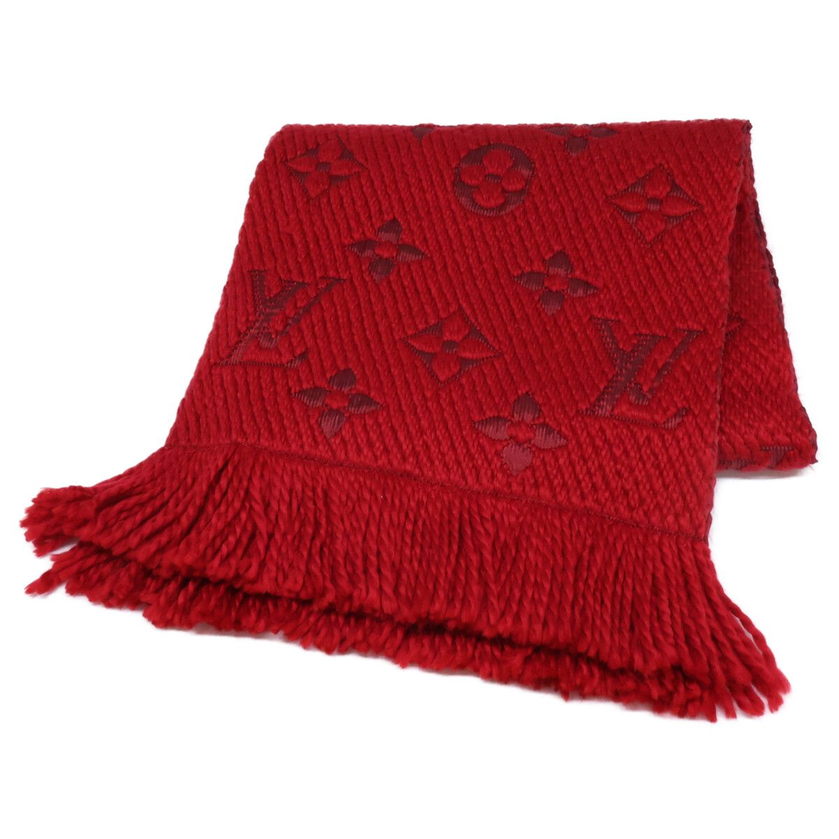Louis Vuitton Echarpe Logomania Wool Silk Fringe