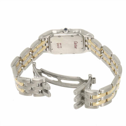 Cartier Panthere MM 2 Row Date Boys Watch Ivory YG Quartz — view 4