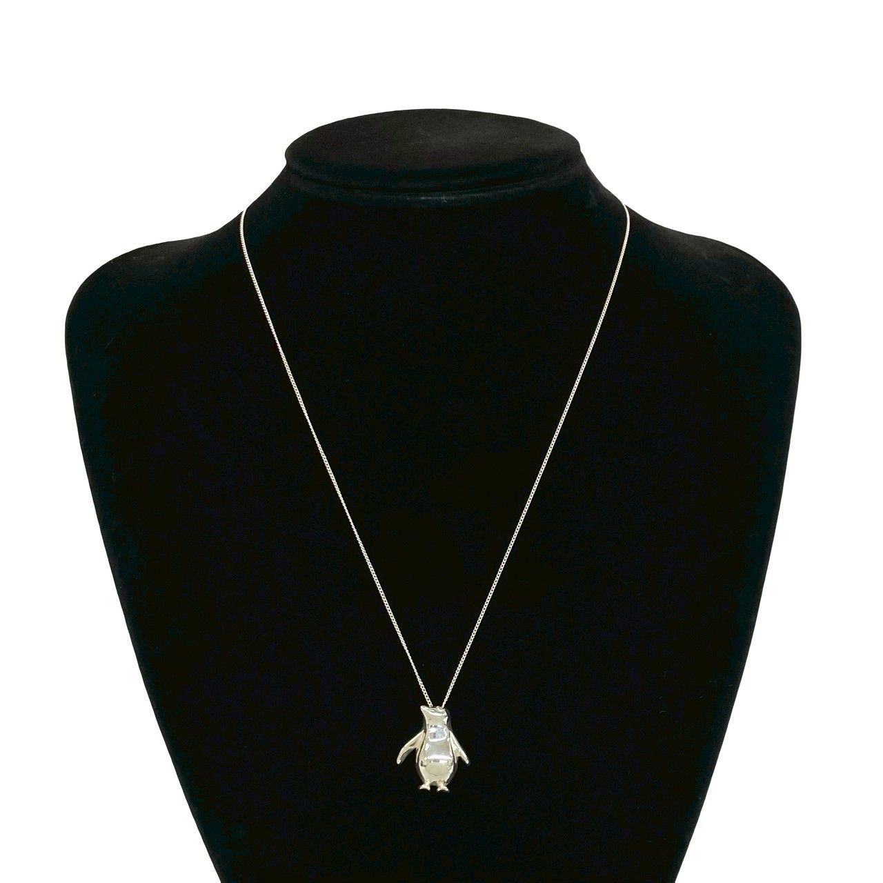 Tiffany & Co Vintage Penguin Necklace 925 Sterling Silver Pendant Choker — view 2
