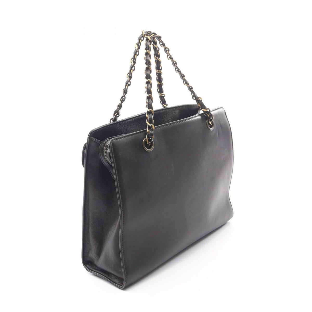 Chanel Handbag CC Logo Black Lambskin Chain — view 2