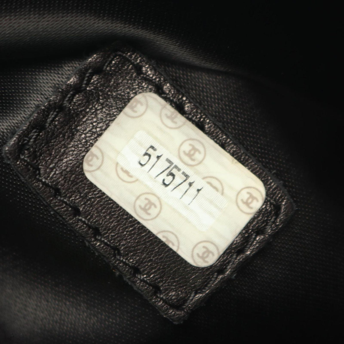 Chanel Handbag CC Logo Black Lambskin Chain — view 5