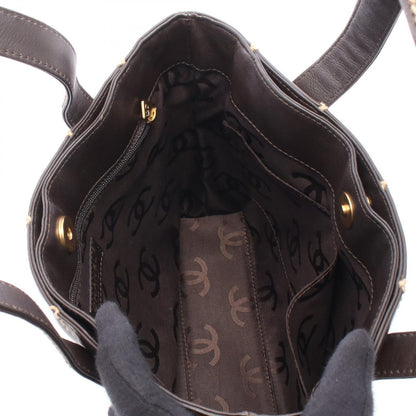 Chanel Tote Bag Wild Stitch Dark Brown Leather — view 3