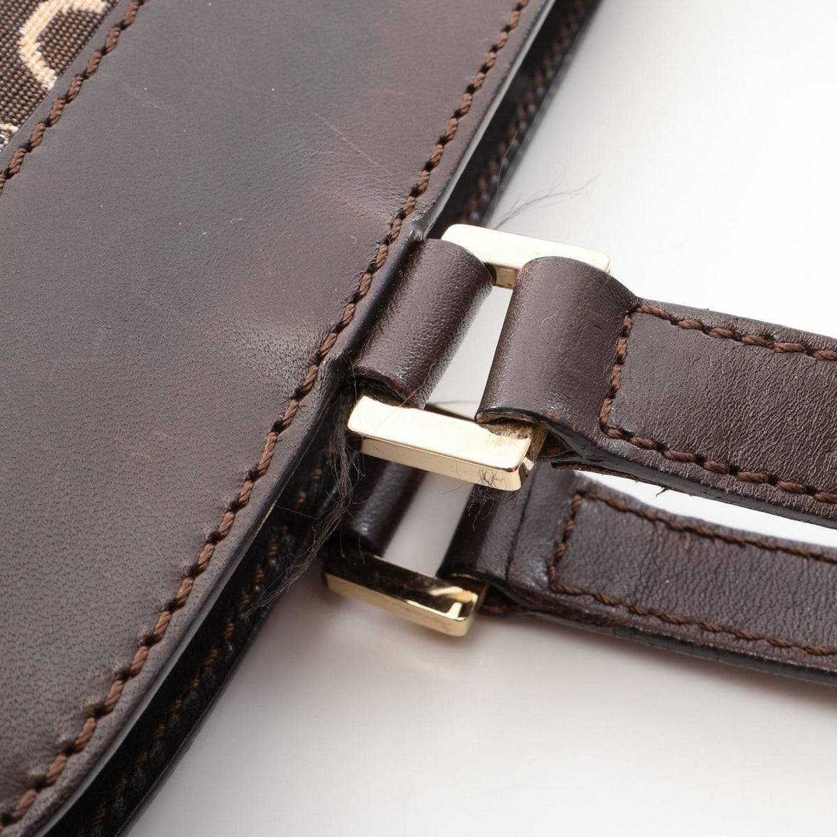 Celine Handbag C Macadam Brown Canvas Leather — view 5