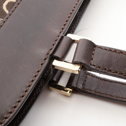 Celine Handbag C Macadam Brown Canvas Leather — view 5