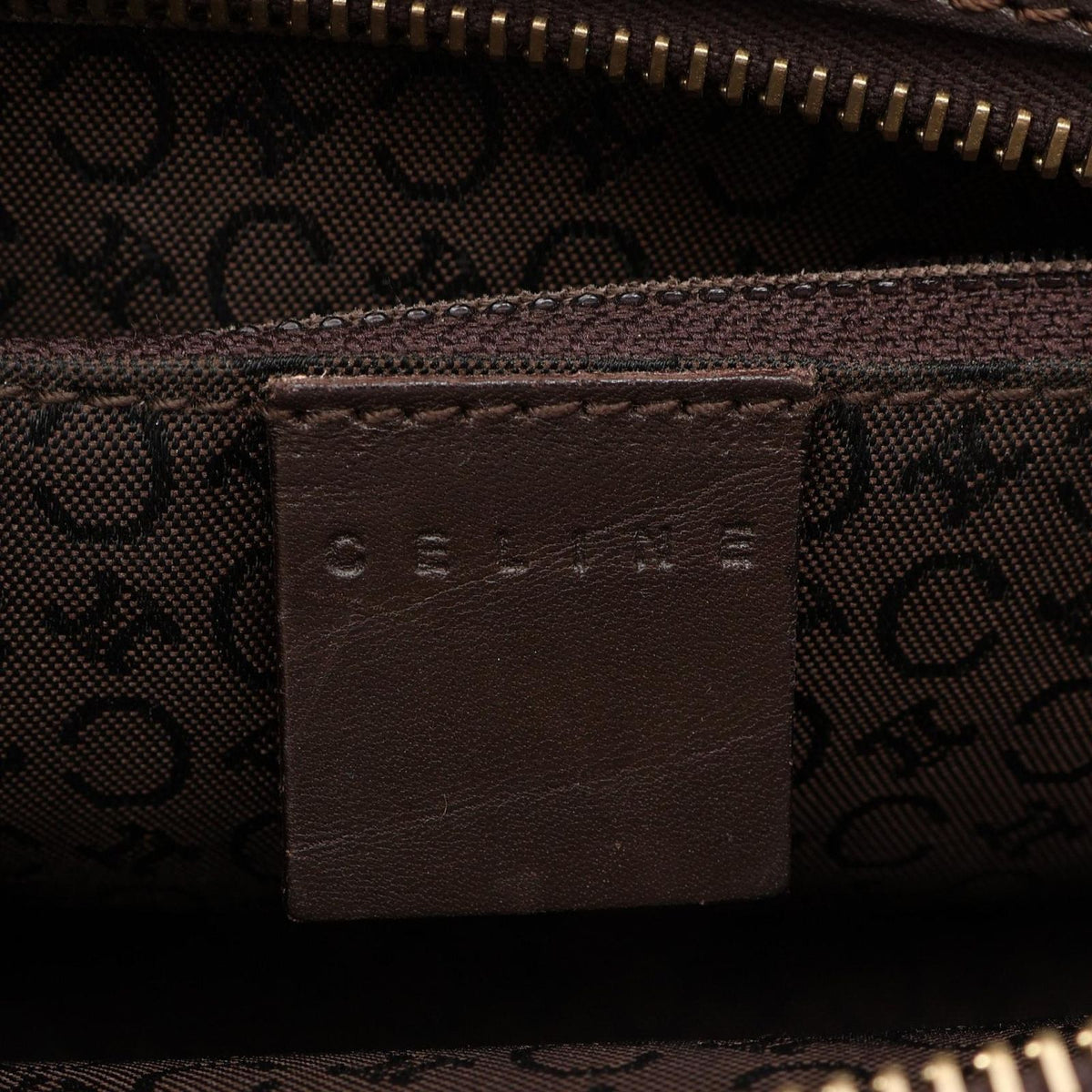 Celine Handbag C Macadam Brown Canvas Leather — view 4