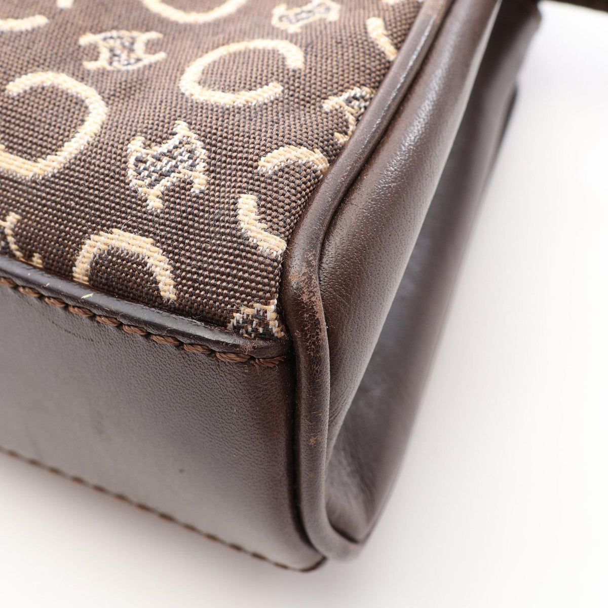 Celine Handbag C Macadam Brown Canvas Leather — view 6