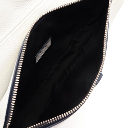 Dior Waist Bag Saddle White Navy Red Leather — view 3