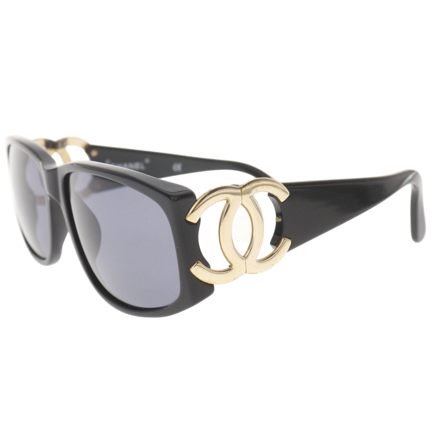 Chanel CC Logo Acetate Black Sunglasses Eyewear
