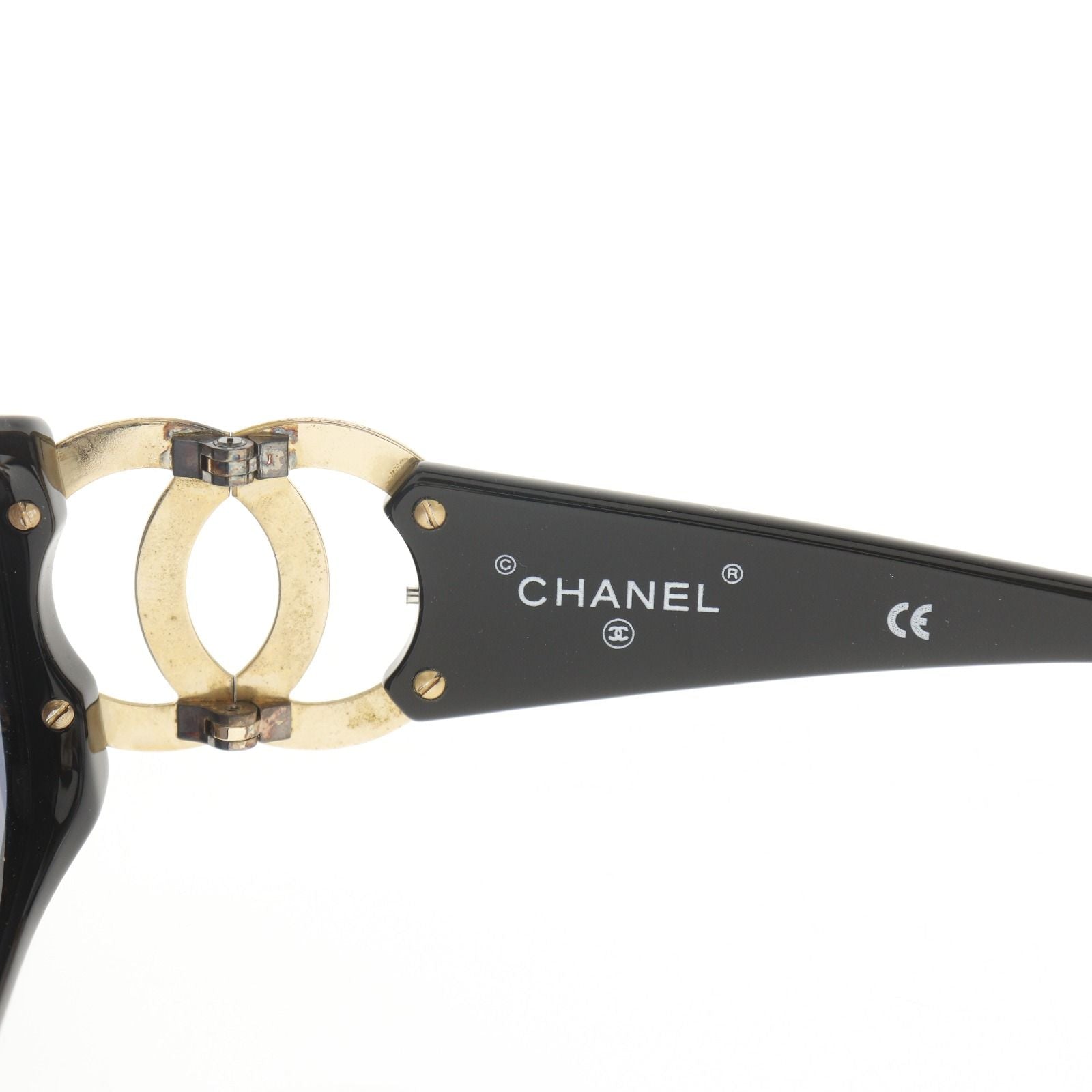 Chanel CC Logo Acetate Black Sunglasses Eyewear — view 4