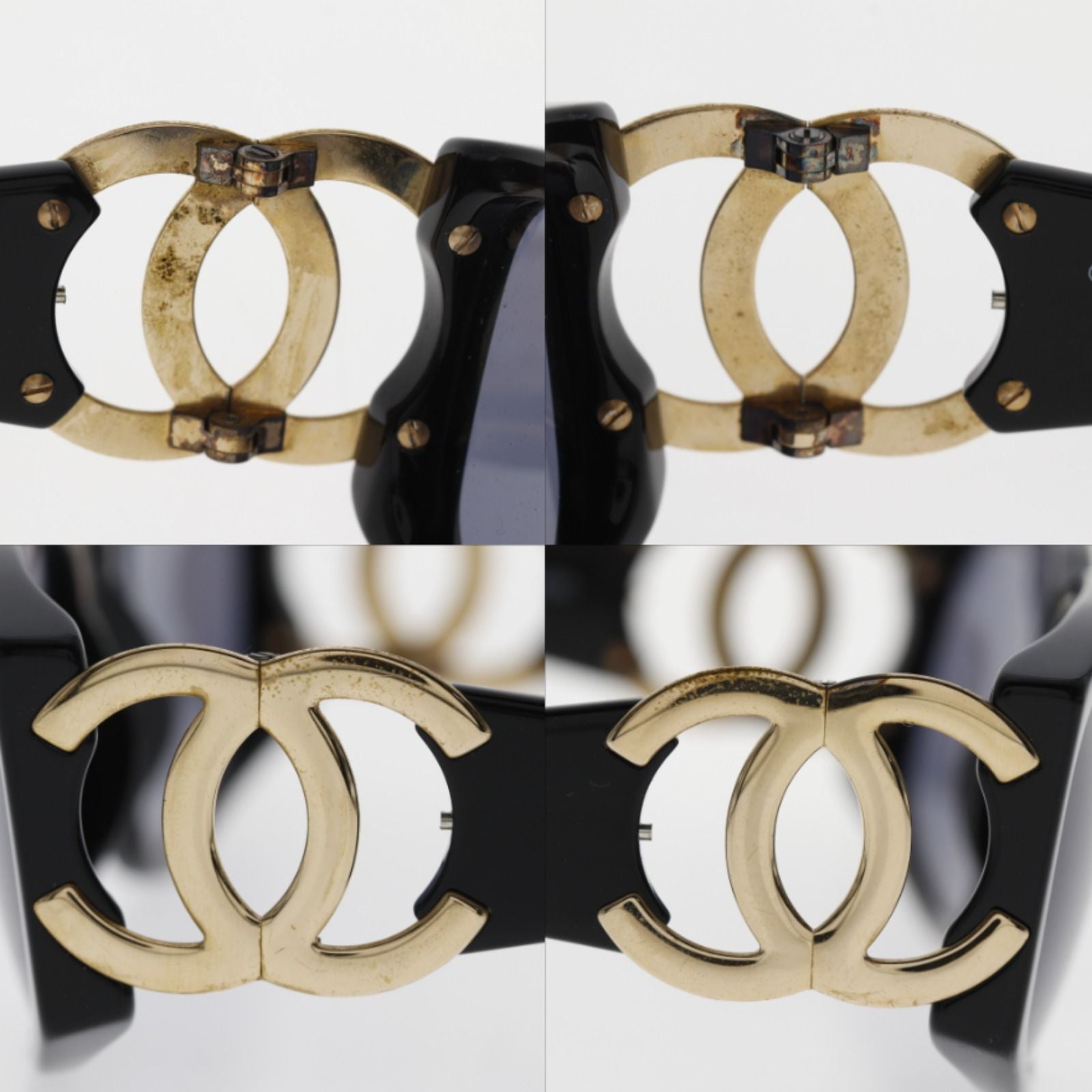 Chanel CC Logo Acetate Black Sunglasses Eyewear — view 7