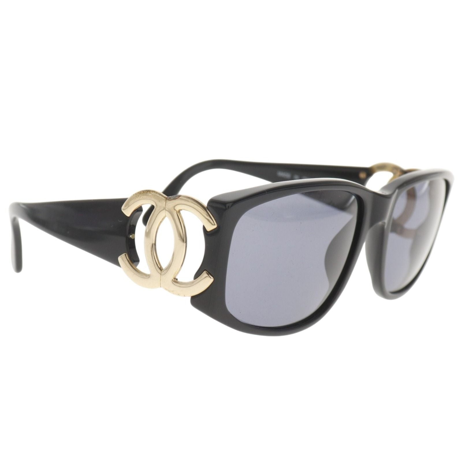 Chanel CC Logo Acetate Black Sunglasses Eyewear — view 2