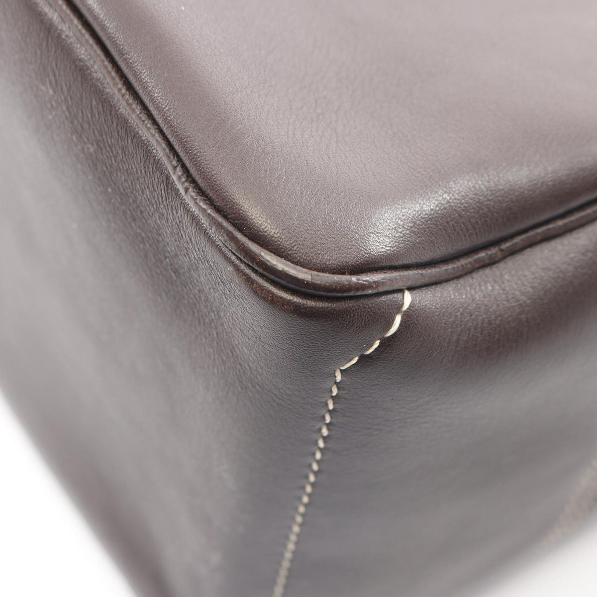 Celine Handbag Boogie Bag Dark Brown Leather — view 6