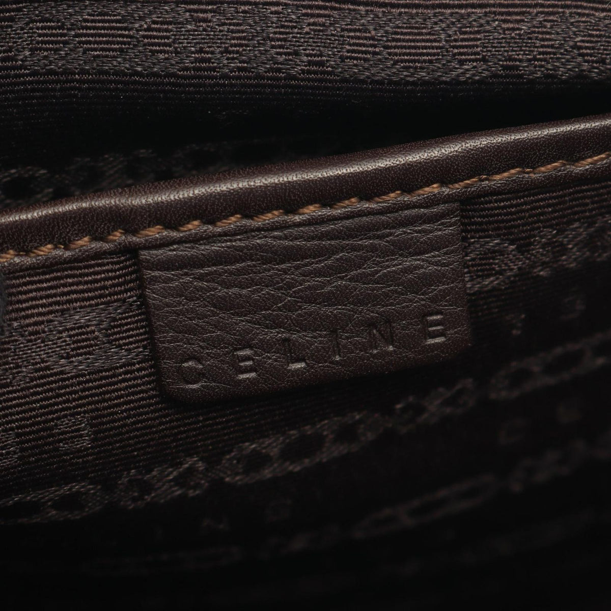Celine Handbag Boogie Bag Dark Brown Leather — view 4