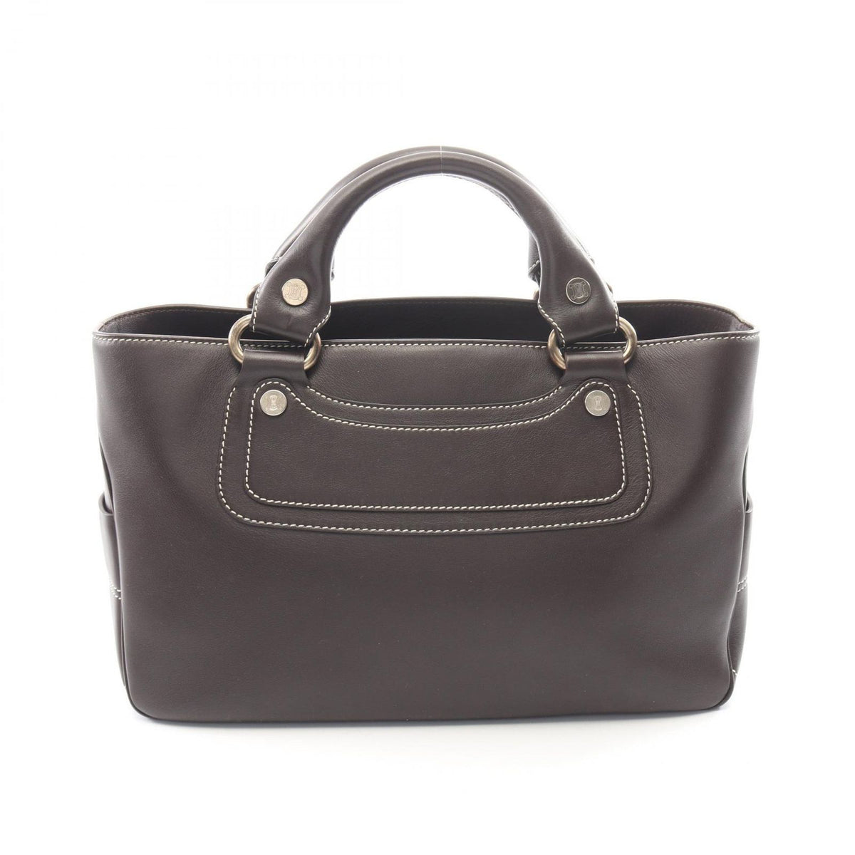 Celine Handbag Boogie Bag Dark Brown Leather