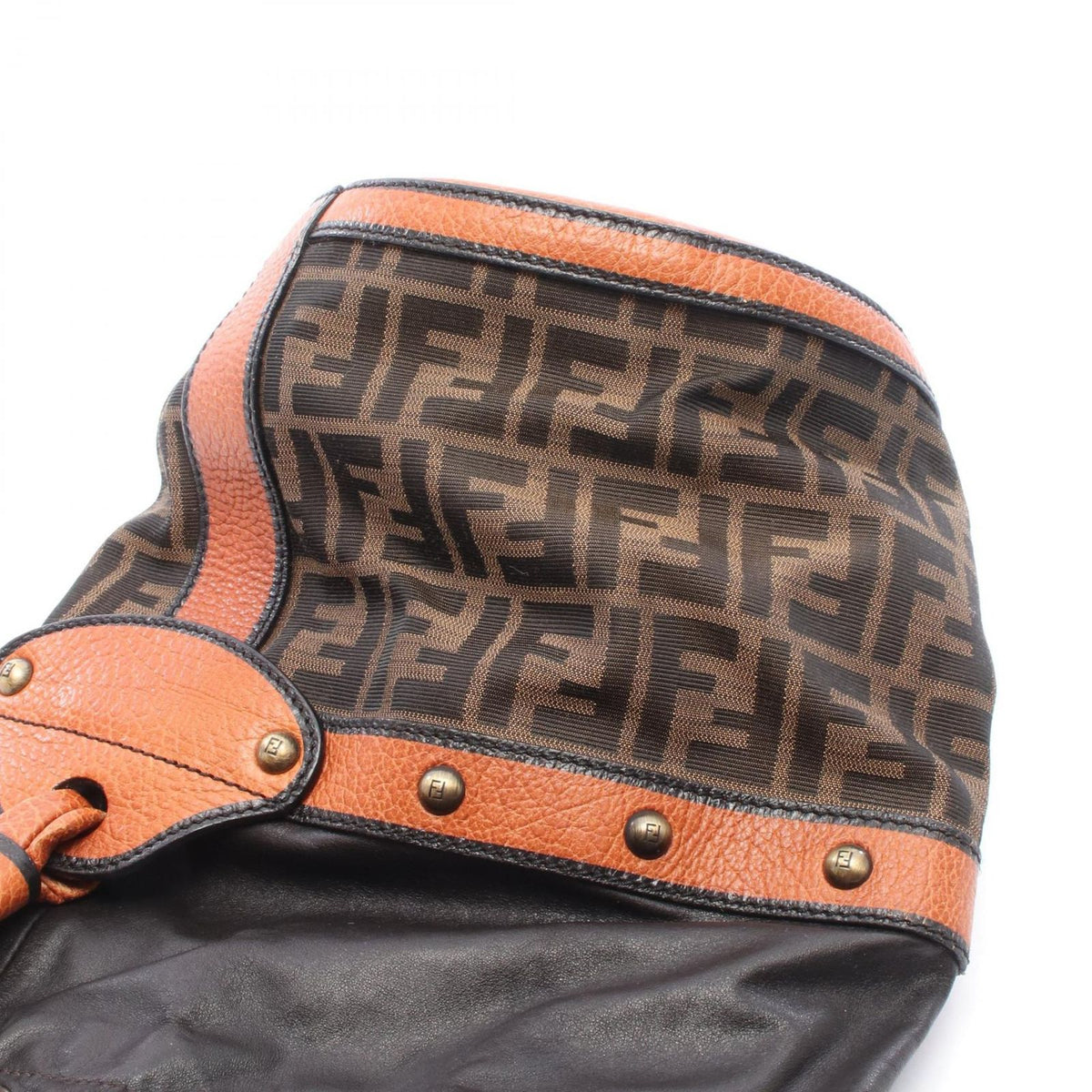 Fendi Zucca Bucket Bag Brown Canvas Leather — view 8