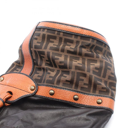 Fendi Zucca Bucket Bag Brown Canvas Leather — view 8