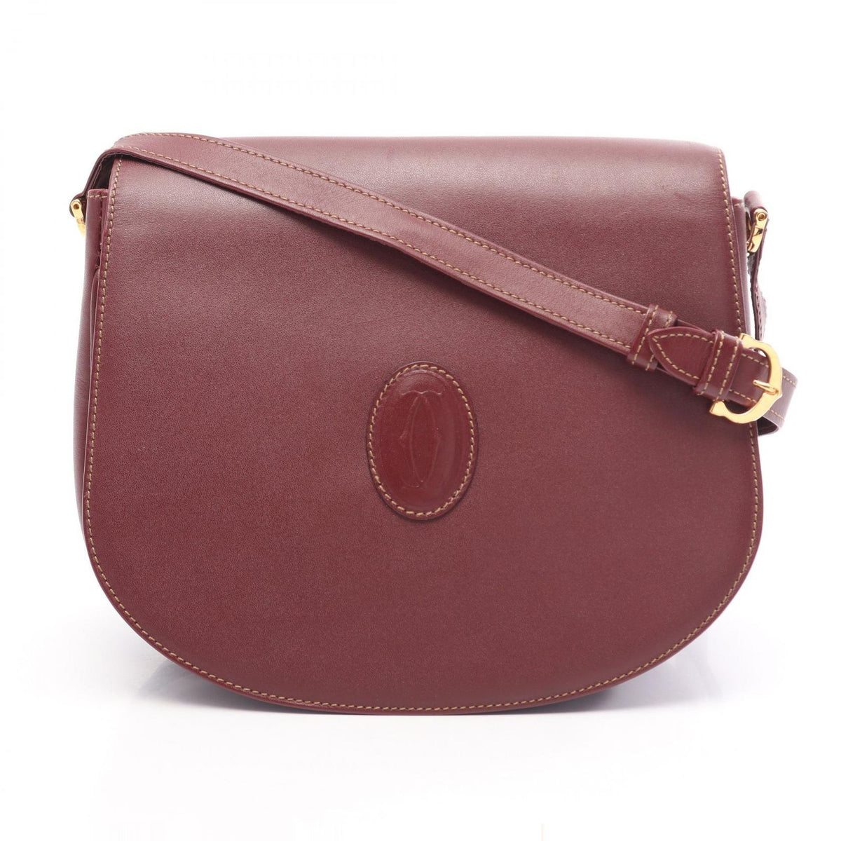 Cartier Shoulder Bag Must Line Bordeaux Leather