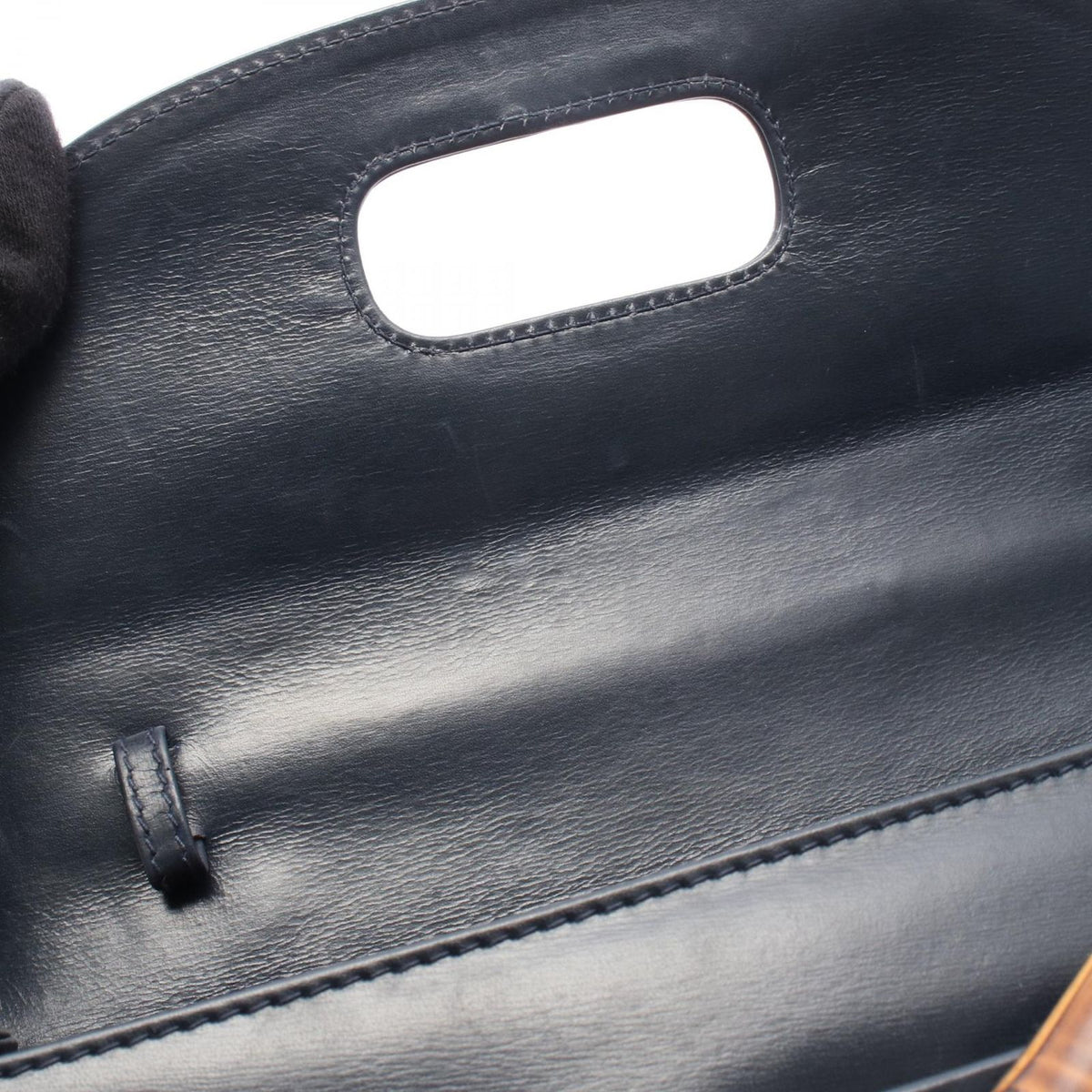 Gucci Handbag Bamboo Navy Leather 2-Way — view 5