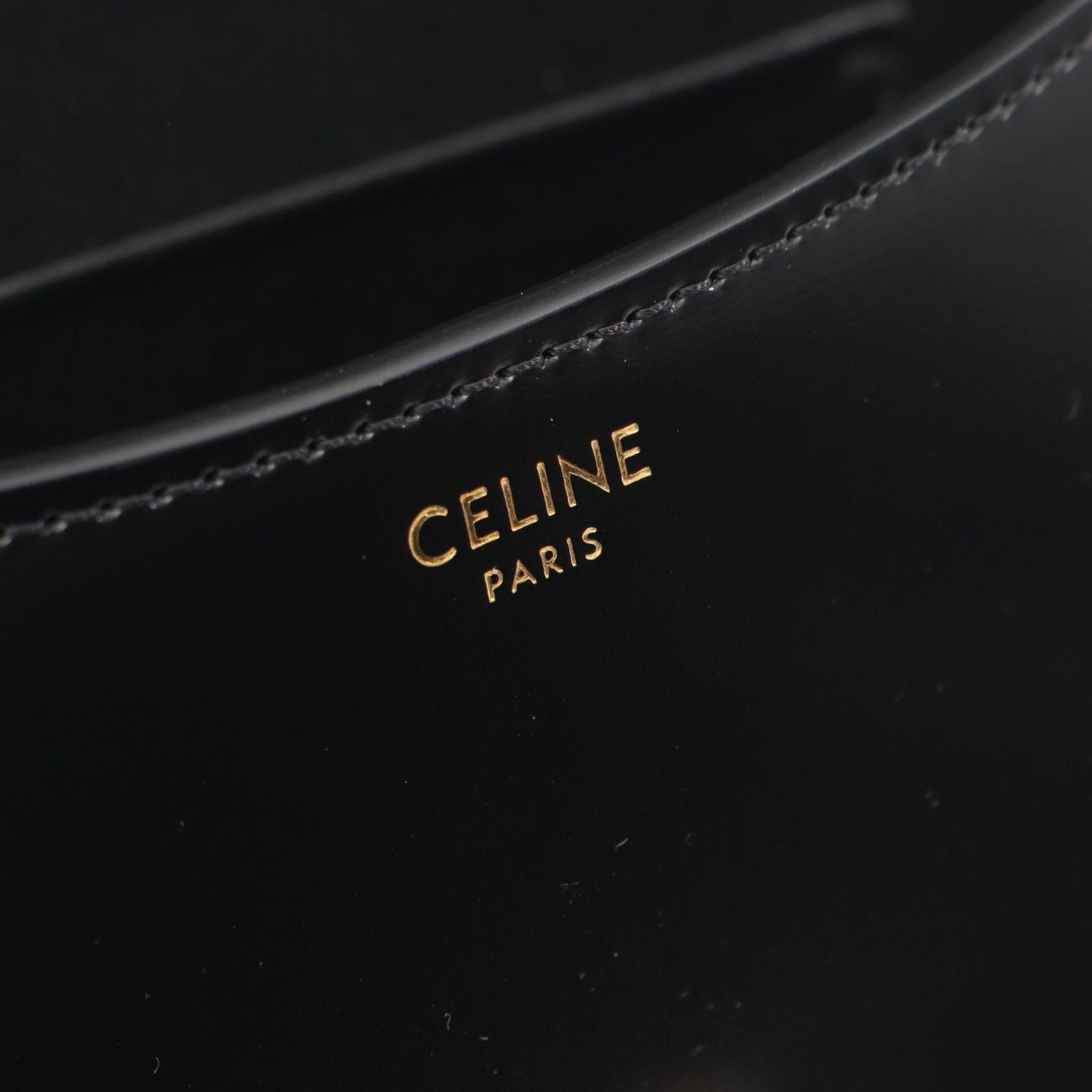 Celine Handbag Teen Lola 2-Way Black Leather Triomphe — view 4