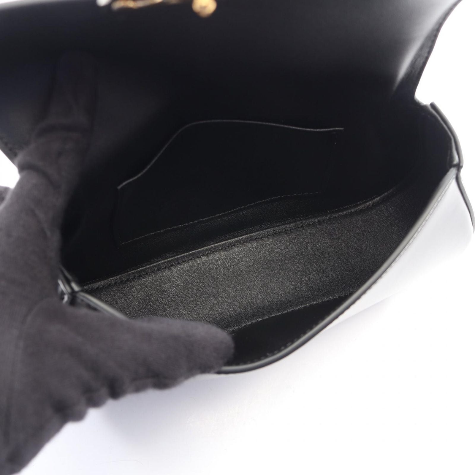 Celine Handbag Teen Lola 2-Way Black Leather Triomphe — view 3