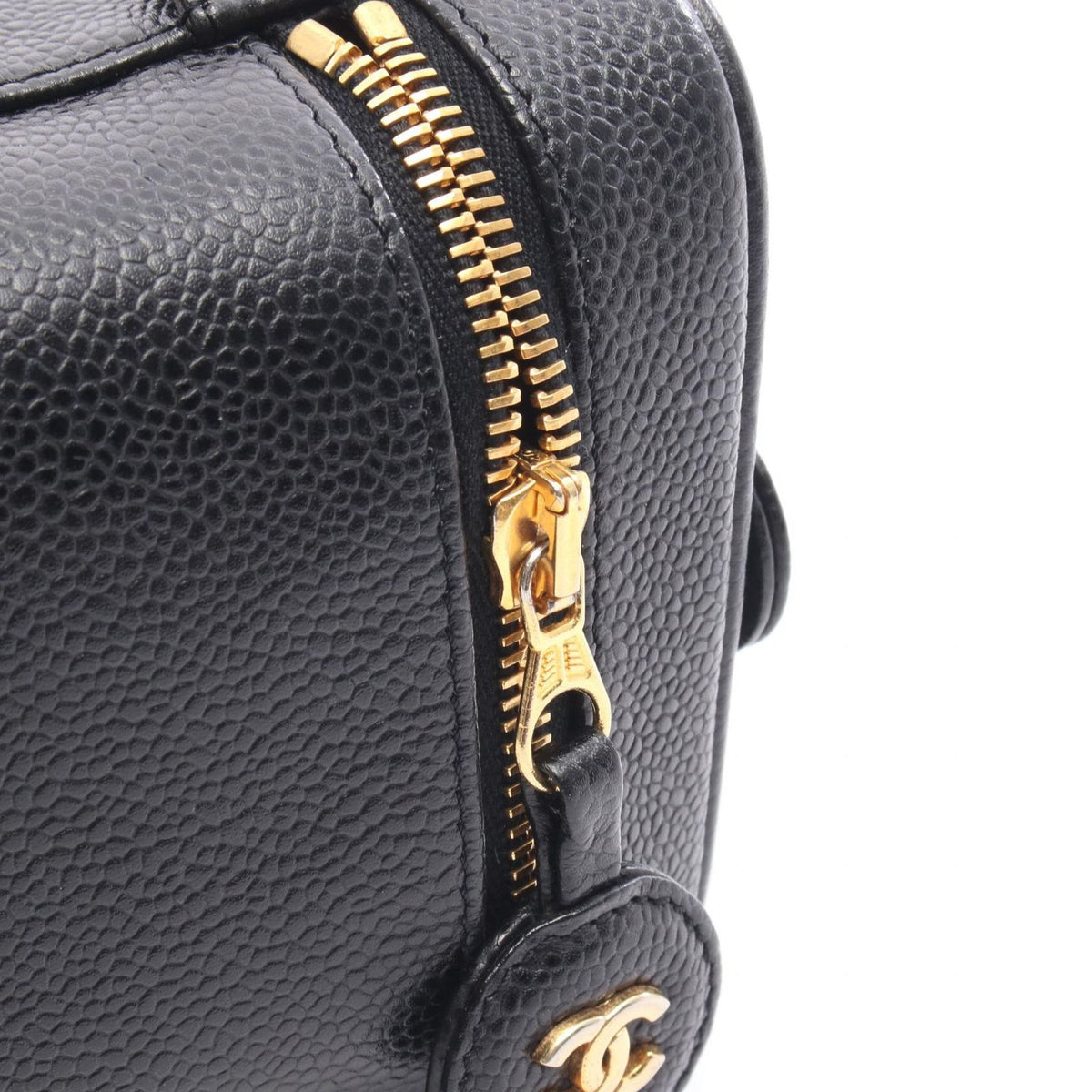 Chanel Handbag CC Logo Black Caviar Leather — view 8