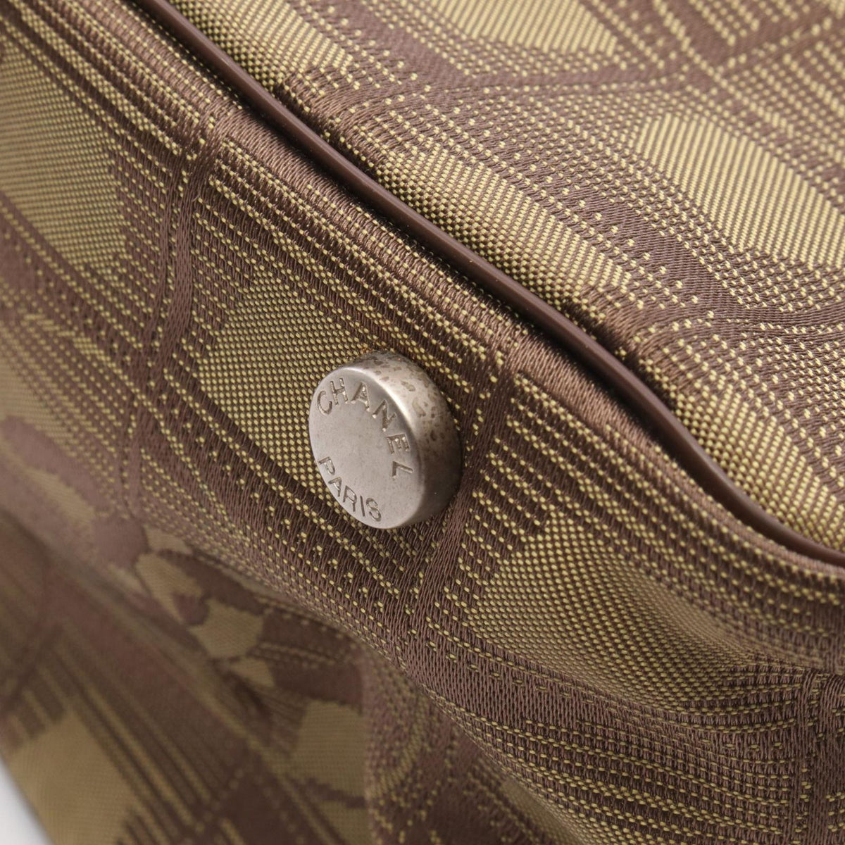 Chanel New Travel Line Khaki Leather Boston Bag — view 6