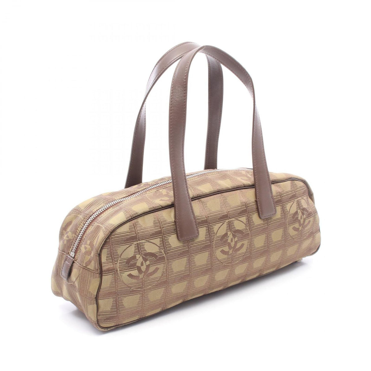 Chanel New Travel Line Khaki Leather Boston Bag — view 2
