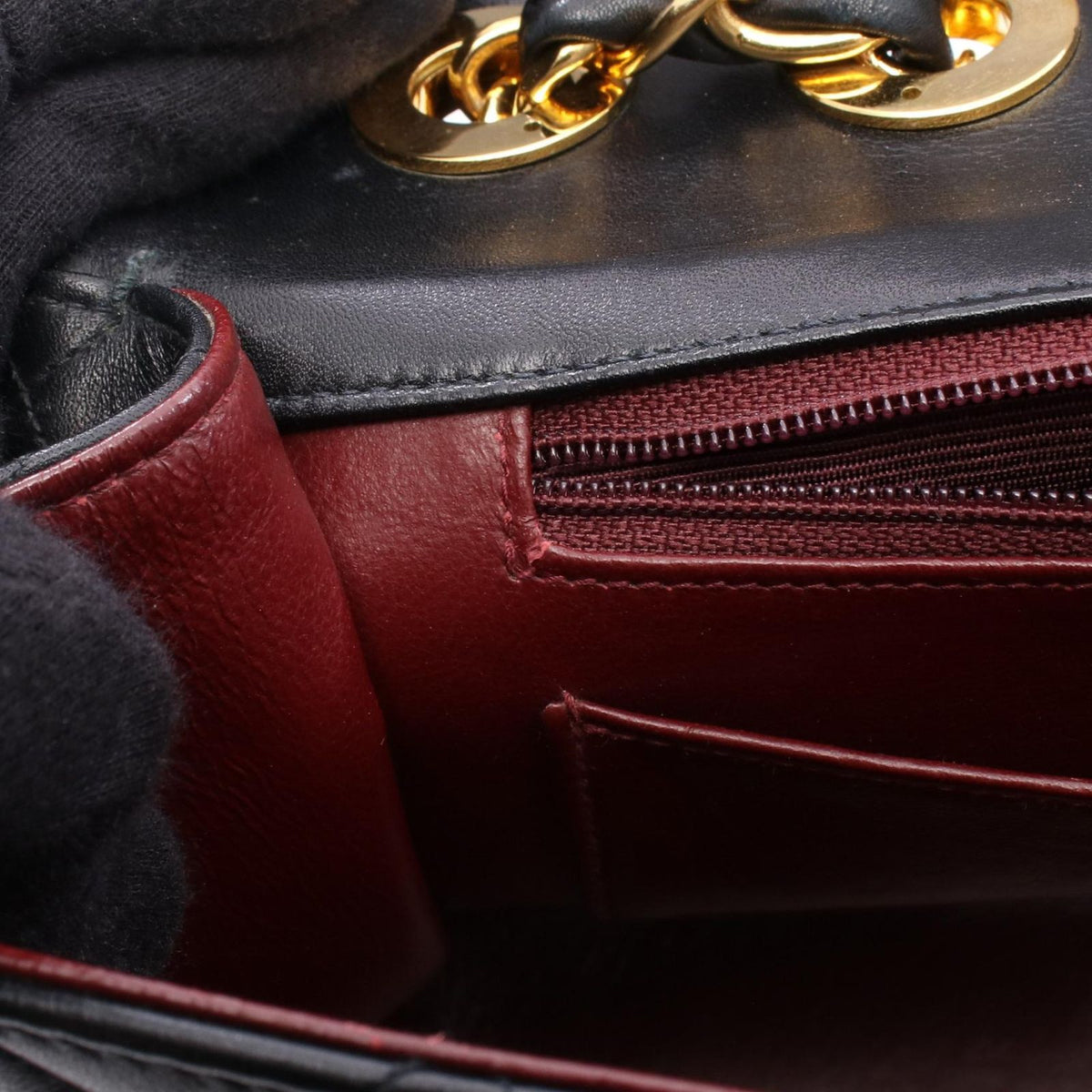 Chanel Shoulder Bag Maxi Quilted 34 Black Lambskin Chain — view 8