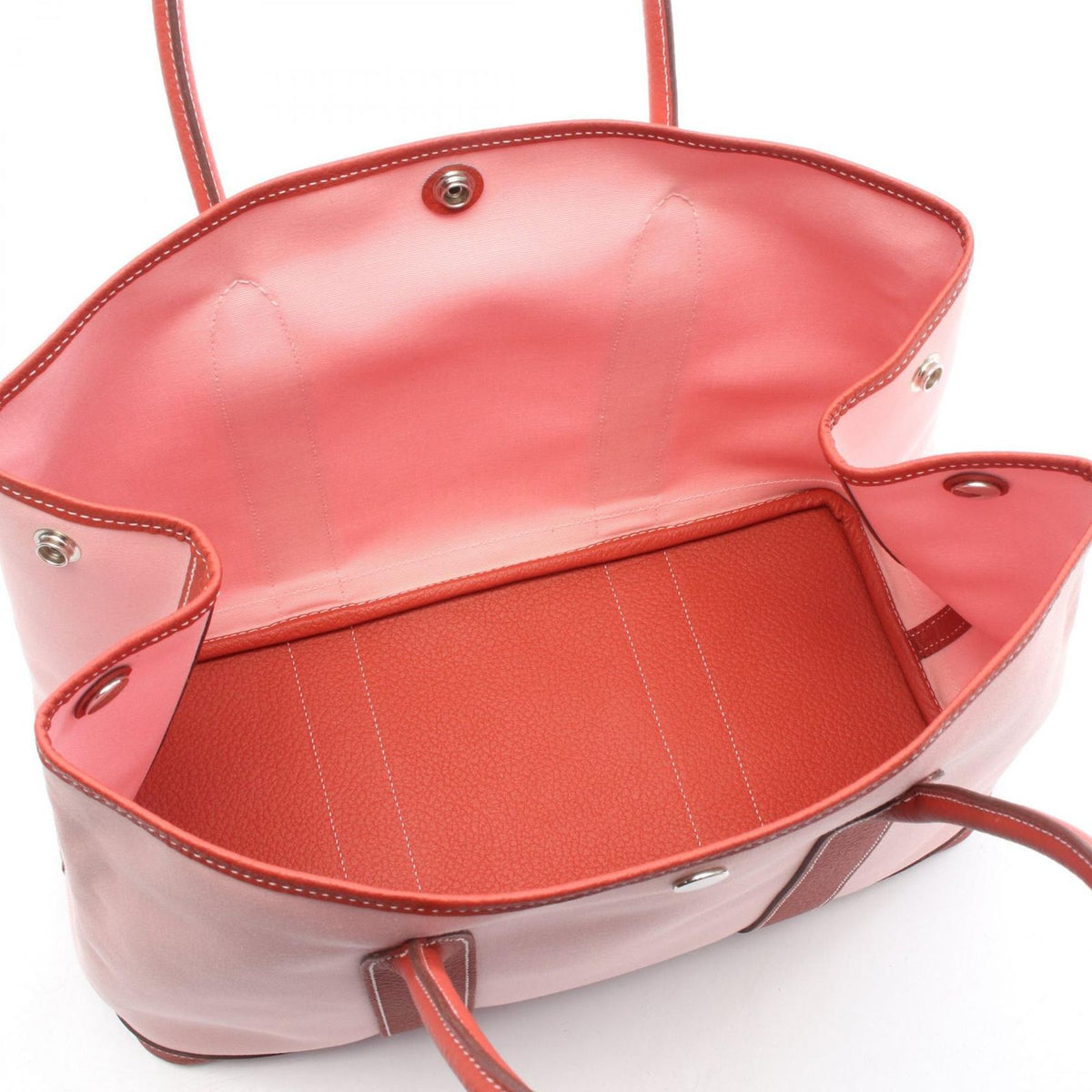 Hermes Tote Bag Garden Party PM Rose Sakura Rouge Ducese Canvas — view 3