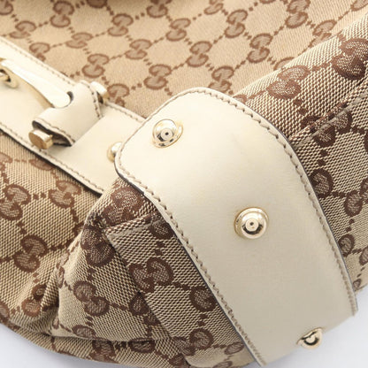 Gucci Shoulder Bag GG Canvas Beige Ivory Horsebit — view 5