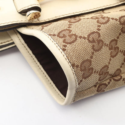 Gucci Shoulder Bag GG Canvas Beige Ivory Horsebit — view 6