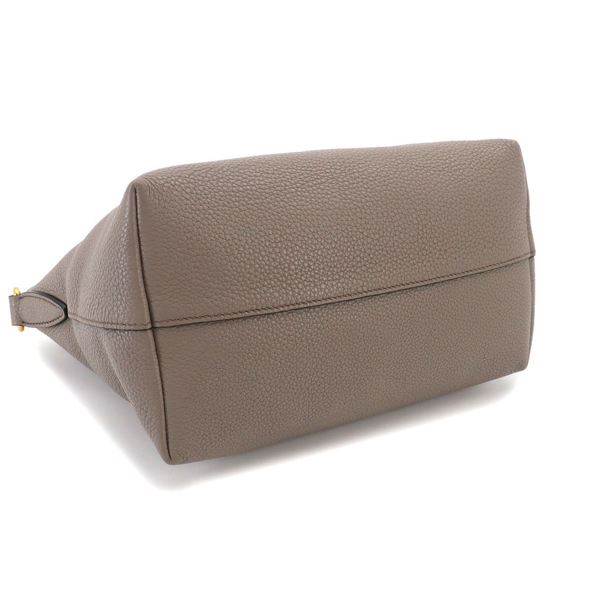 Prada 2-Way Leather Gray Gold Shoulder Bag — view 5