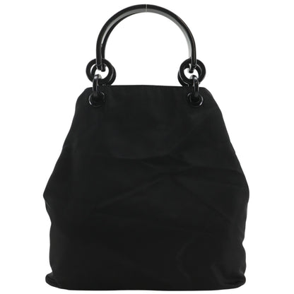 Prada Nylon Plastic Black Handbag