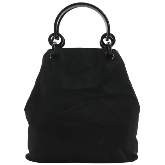 Prada Nylon Plastic Black Handbag