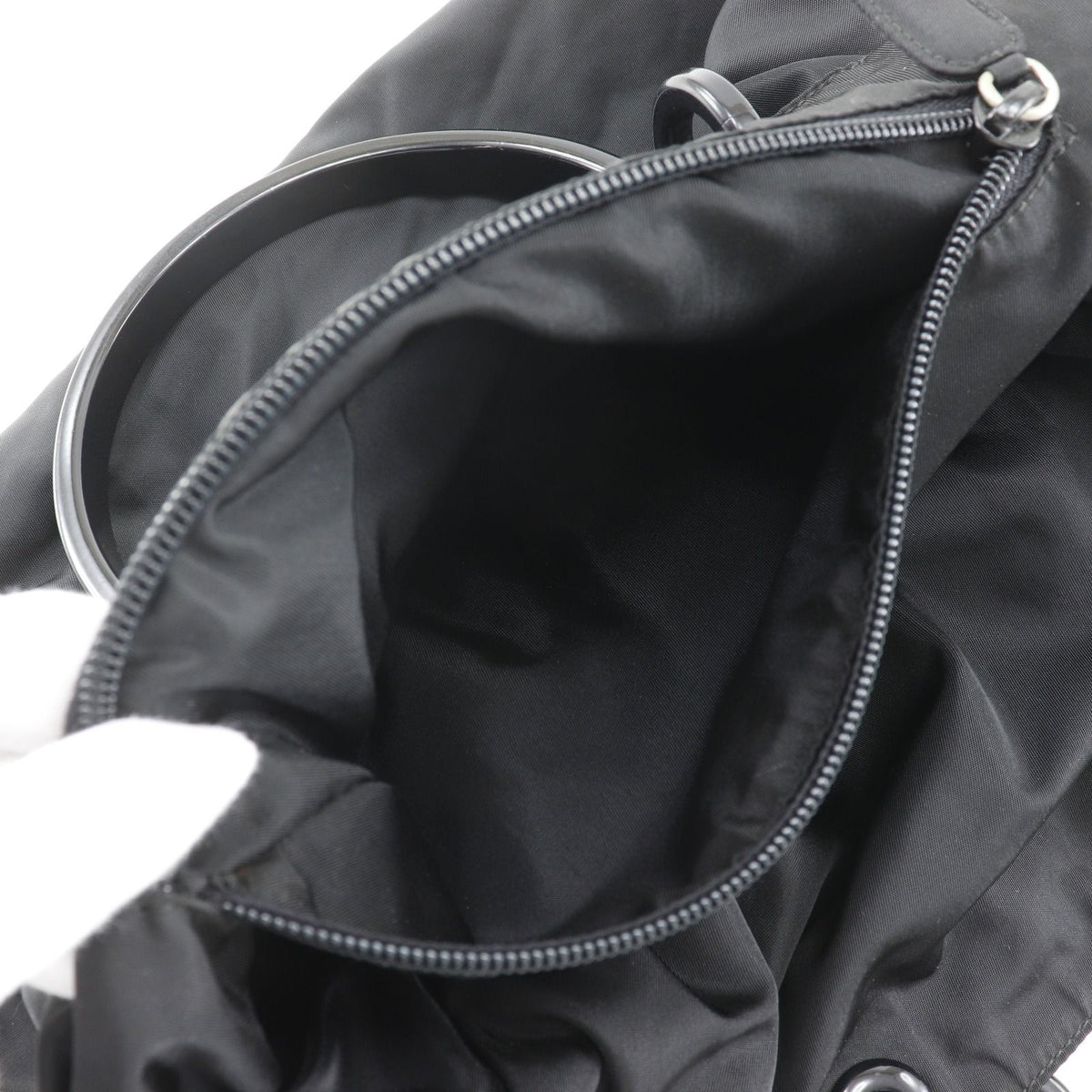 Prada Nylon Plastic Black Handbag — view 7