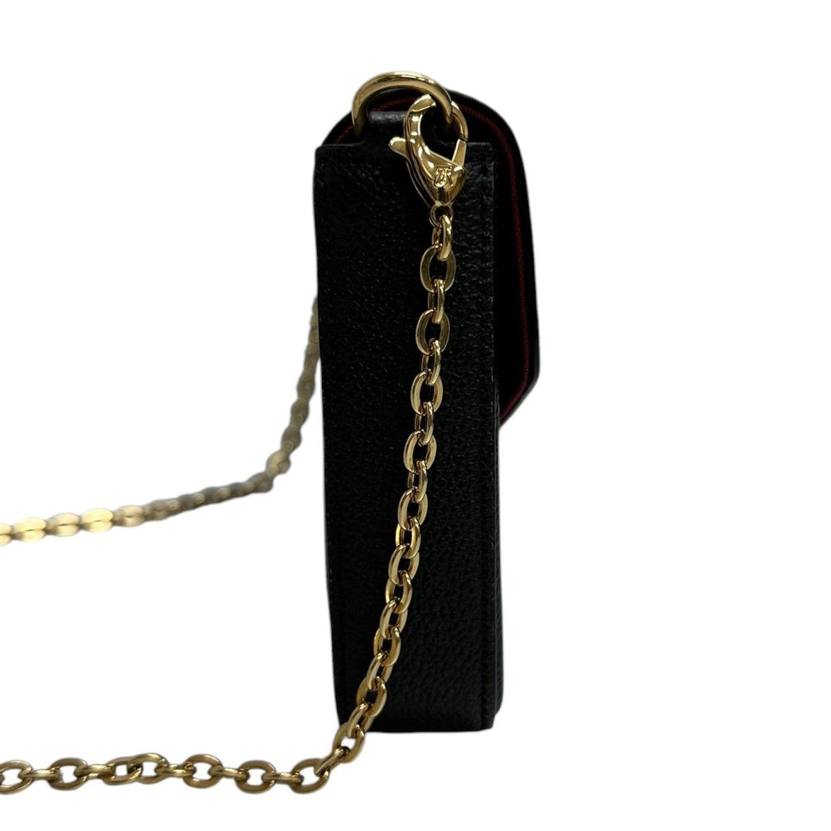 Louis Vuitton Monogram Empreinte Felicie Black Beige Gold Leather Shoulder Bag — view 4