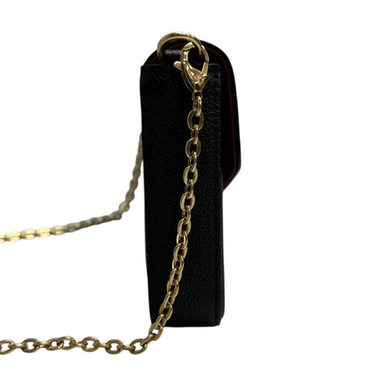 Louis Vuitton Monogram Empreinte Felicie Black Beige Gold Leather Shoulder Bag — view 4